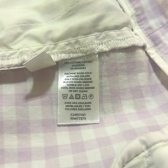 Ann Taylor Lavender Checkered Pencil Shorts - Picture 5 of 6